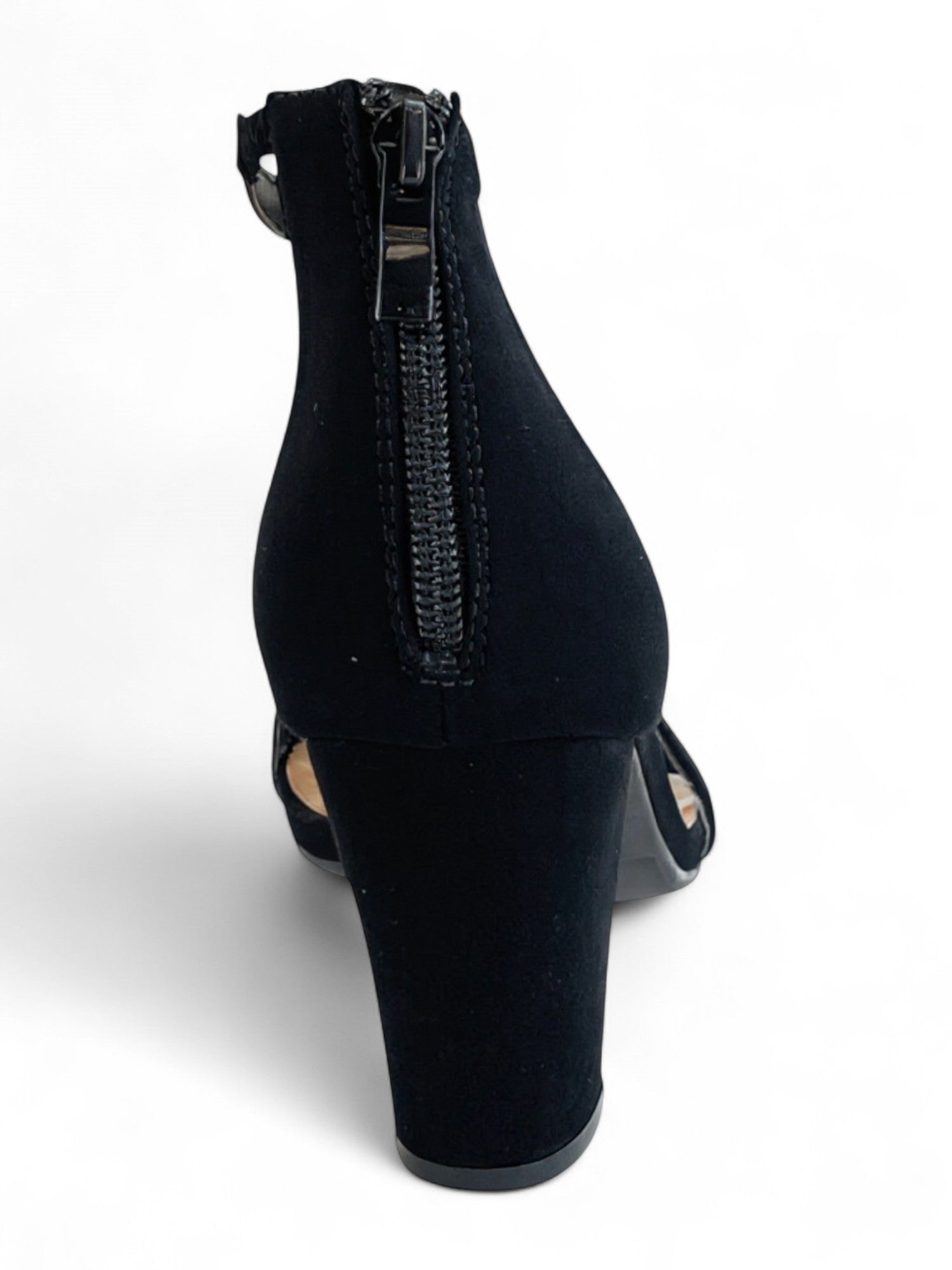 Women's Fashion Open Toe Ankle Strap w/Back Zipper Dressy High Heel Sandal