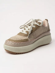 Women Sporty Lace Up Comfort Platform Low Top Sneaker