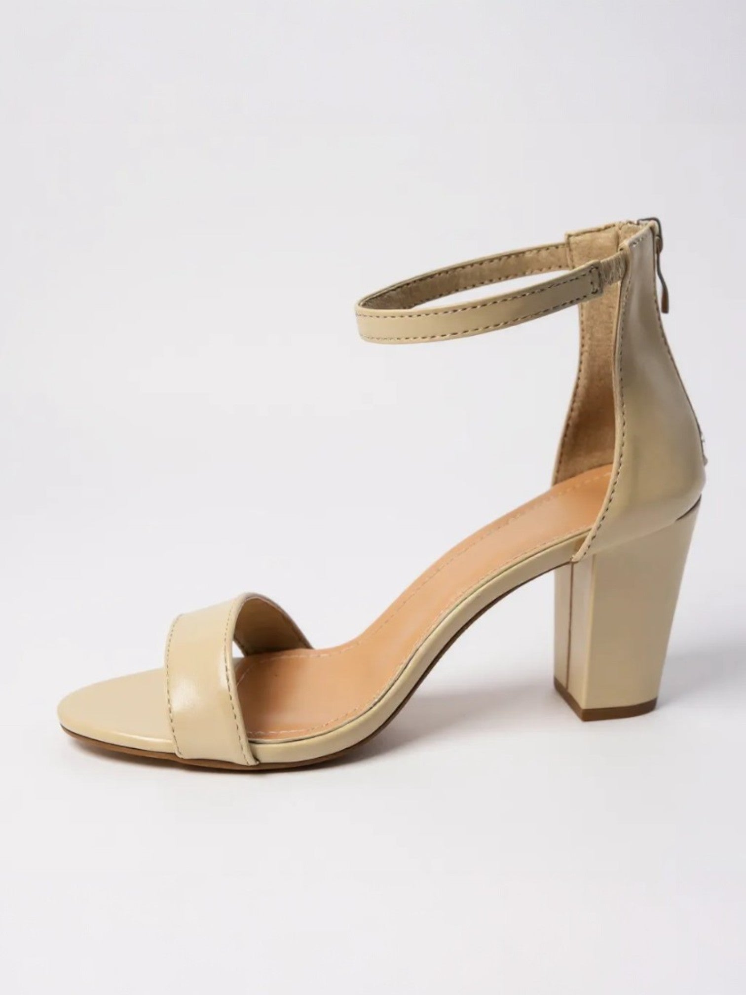 Women's Fashion Open Toe Ankle Strap w/Back Zipper Dressy High Heel Sandal