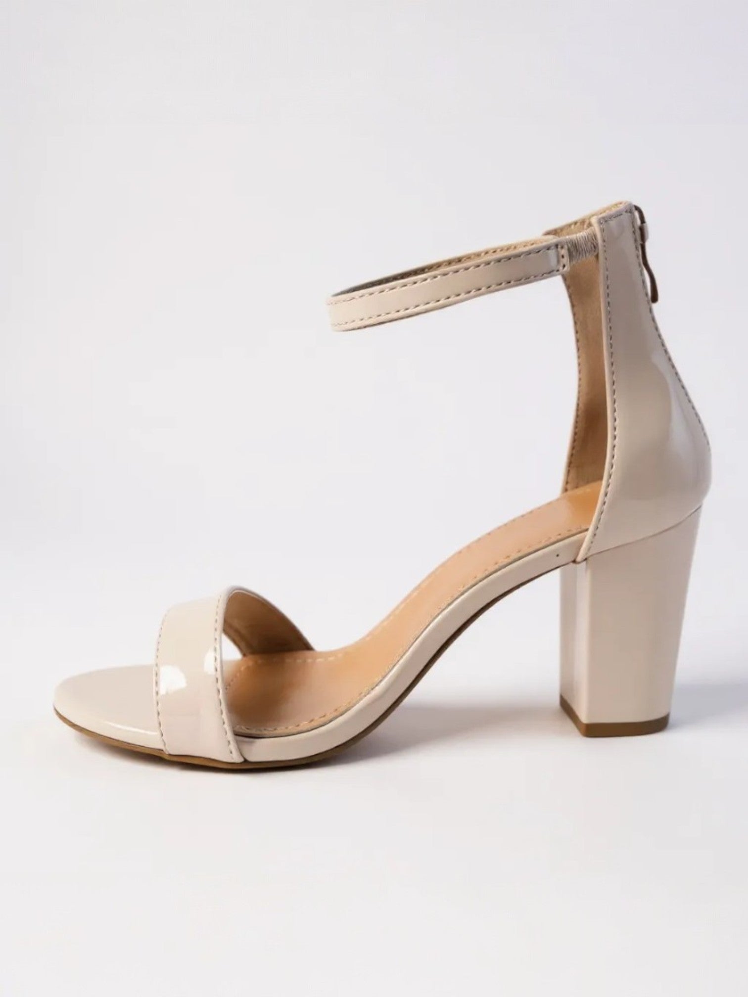 Women's Fashion Open Toe Ankle Strap w/Back Zipper Dressy High Heel Sandal