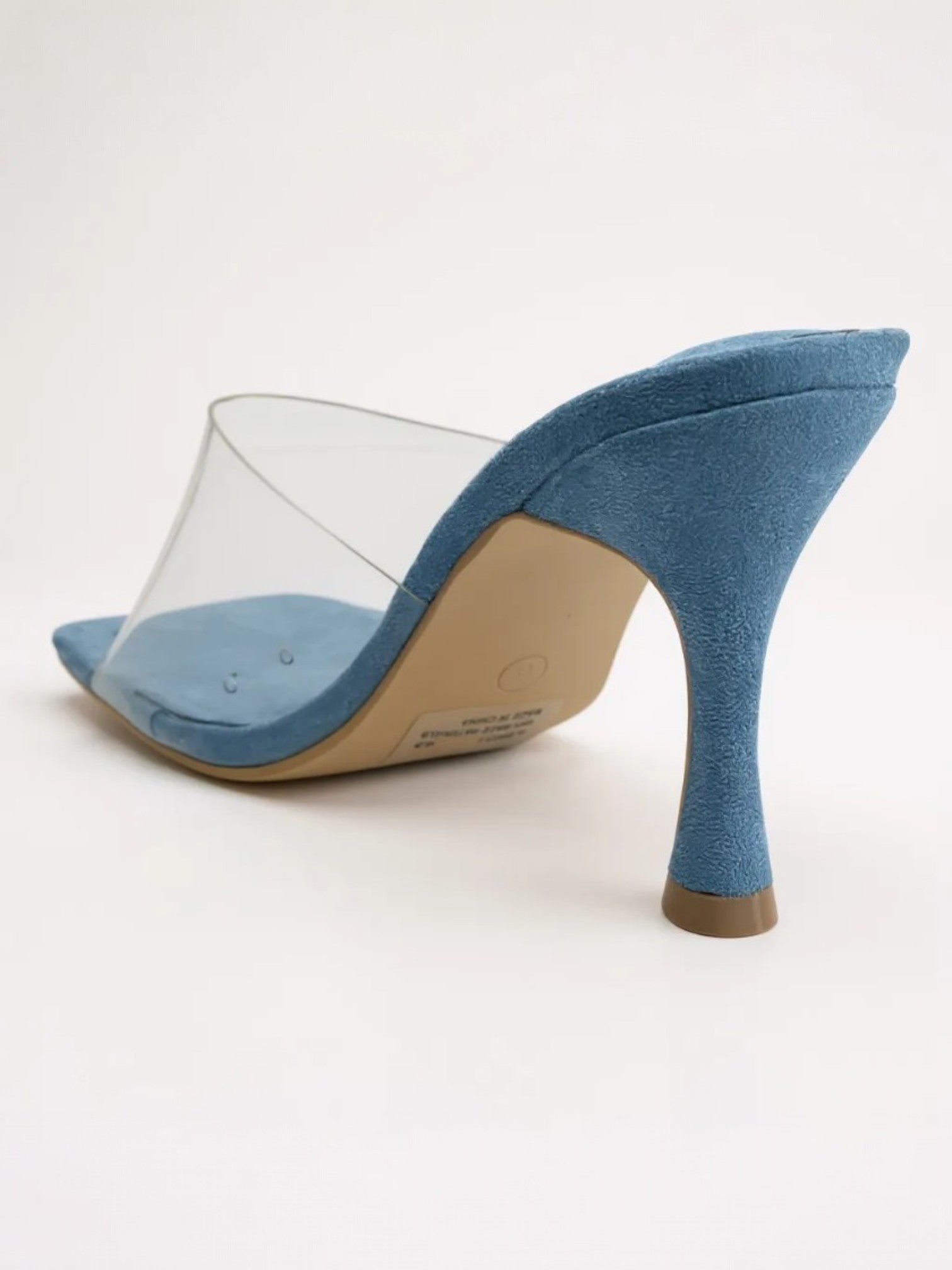 Women Sexy Square-Toe Transparent Overlay High stiletto Heels Dressy Sandals