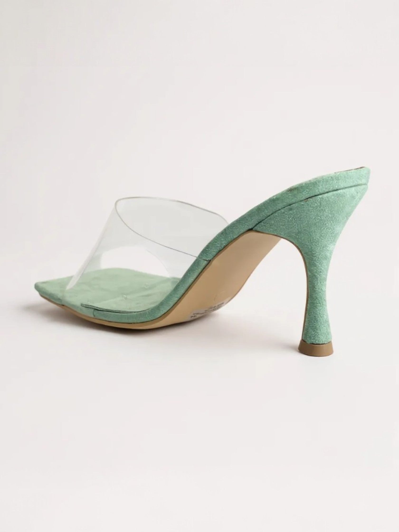 Women Sexy Square-Toe Transparent Overlay High stiletto Heels Dressy Sandals