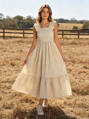 Mommy & Me Adult Plaid Smocked Dress