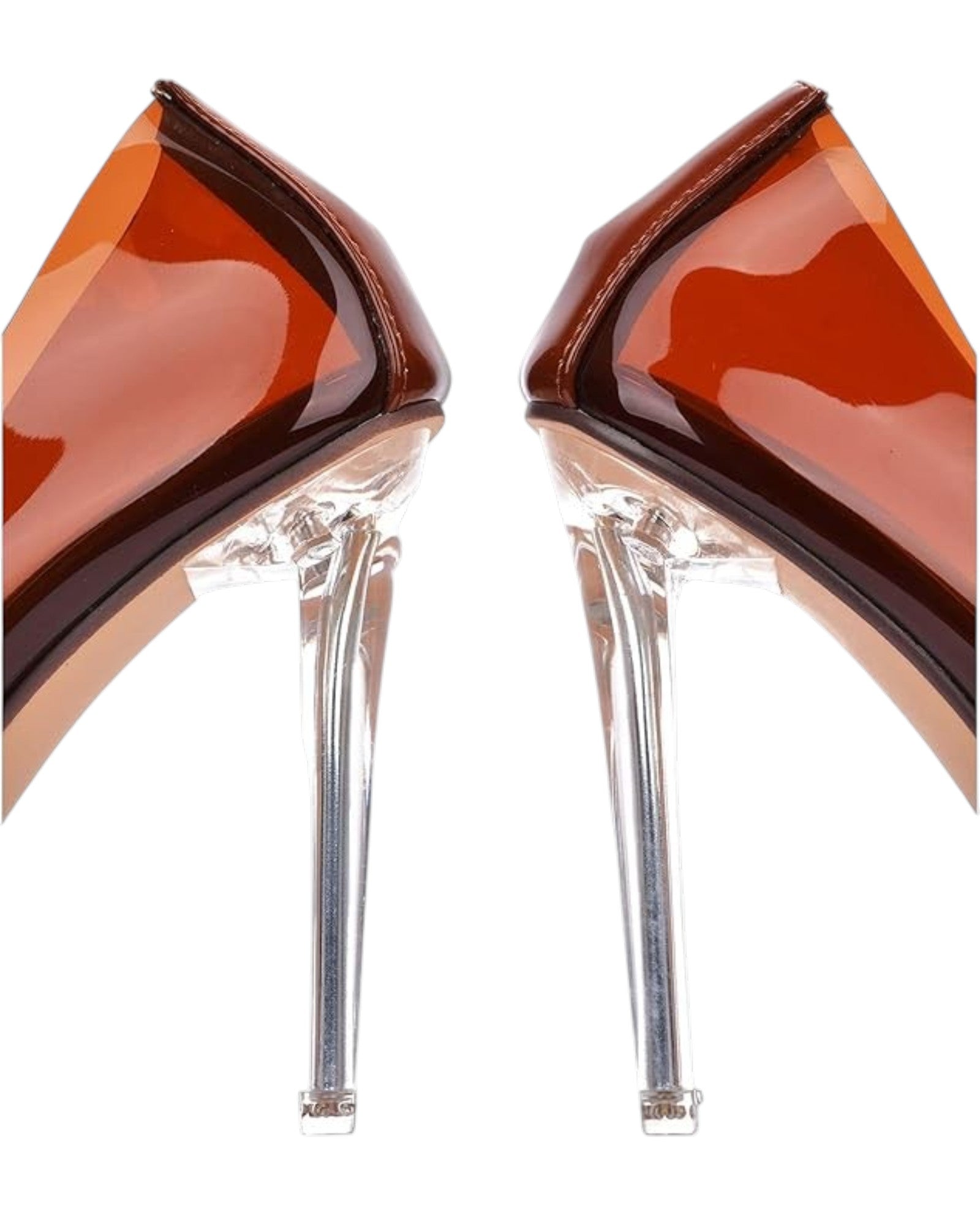 Fashion Mes Women's Lucite Clear Heel Pump — Pointed Toe Transparent 3.75 Inch Stiletto