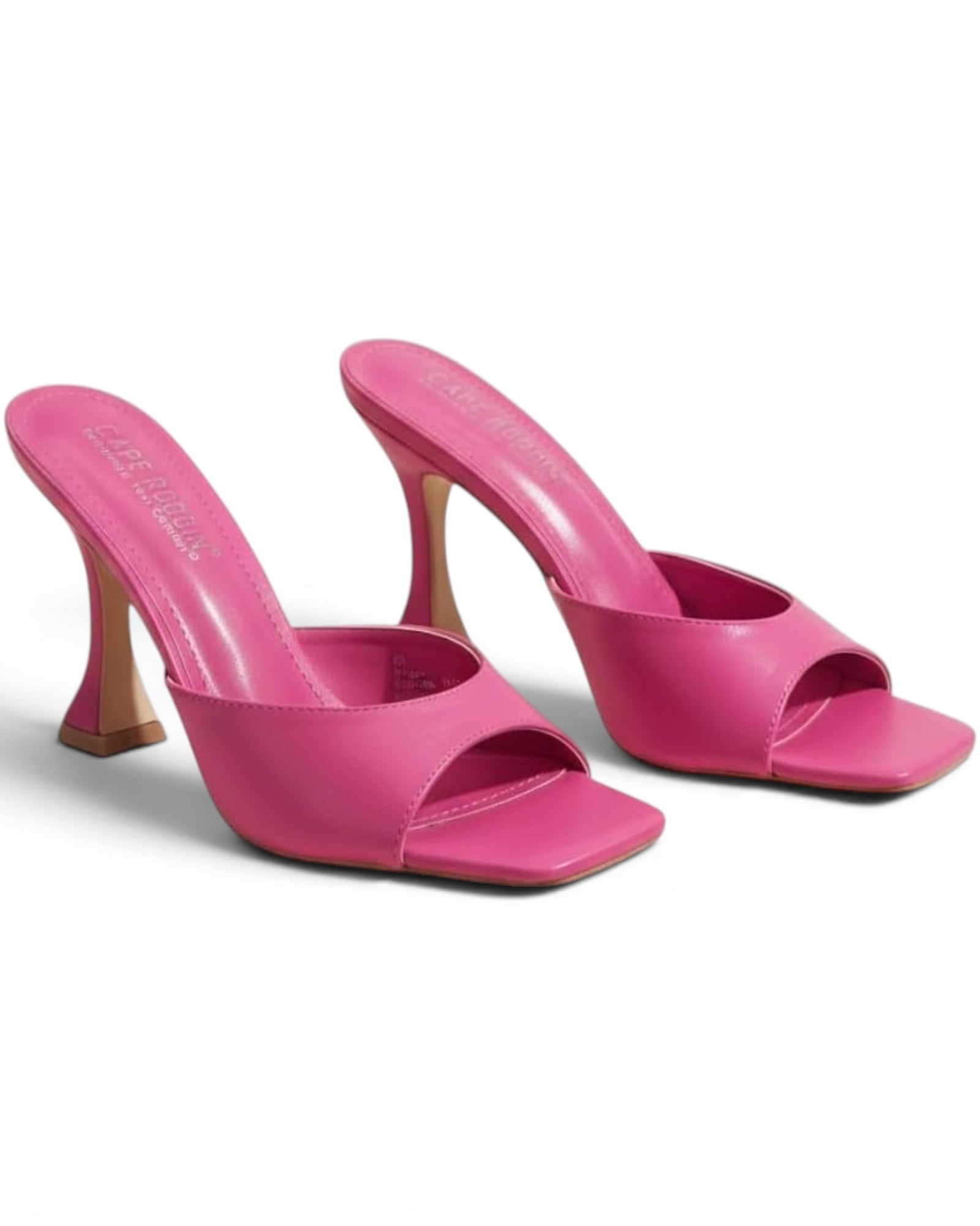 Fashion Mes Women's Square Toe High Heel Mule — Slip On Dressy Fashion Heel