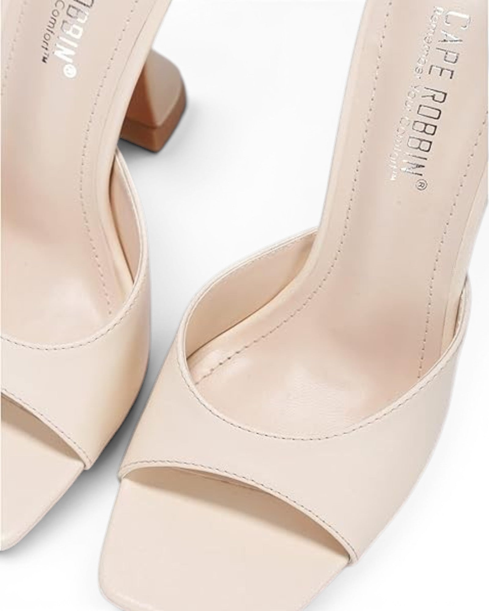 Fashion Mes Women's Square Toe High Heel Mule — Slip On Dressy Fashion Heel