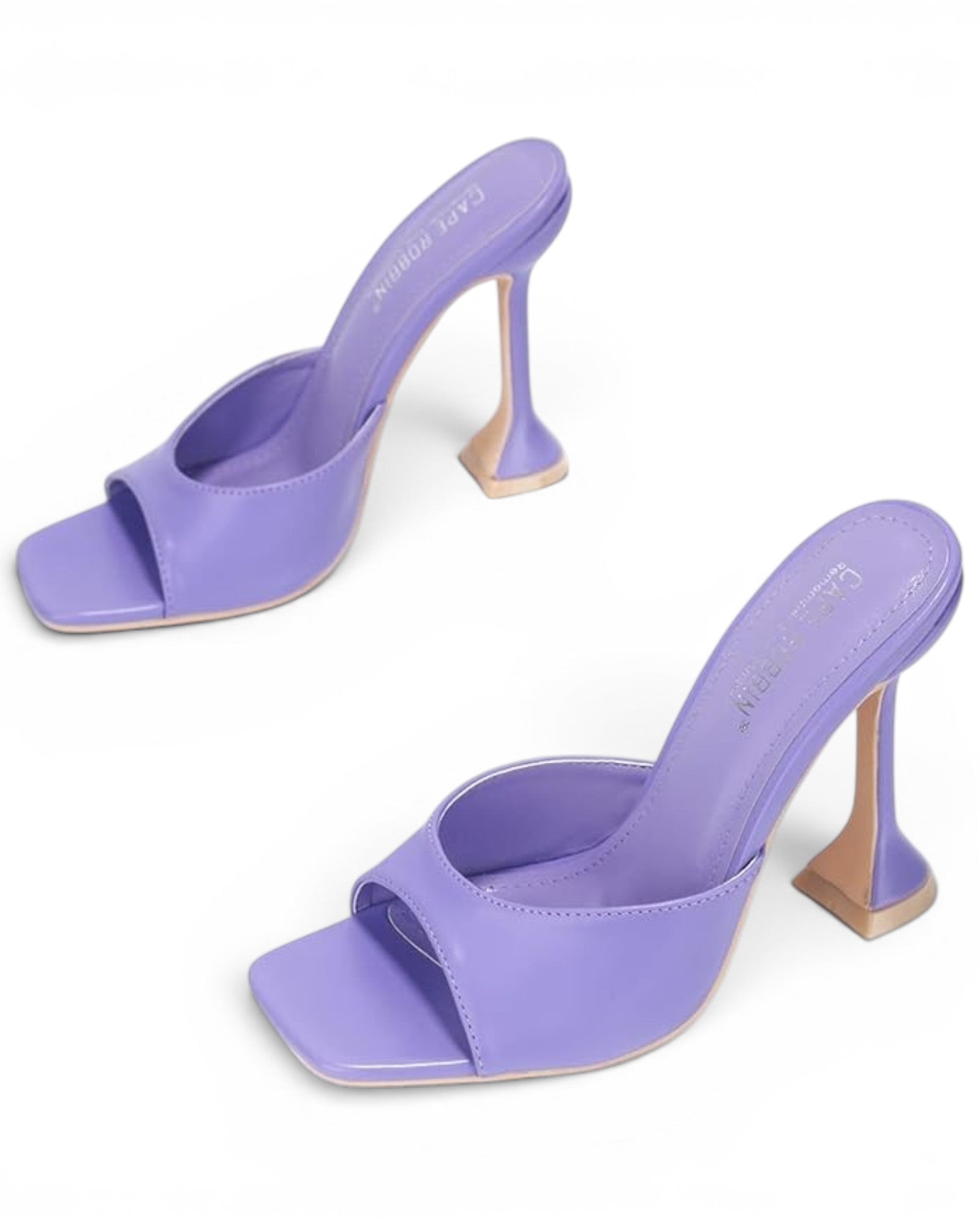 Fashion Mes Women's Square Toe High Heel Mule — Slip On Dressy Fashion Heel