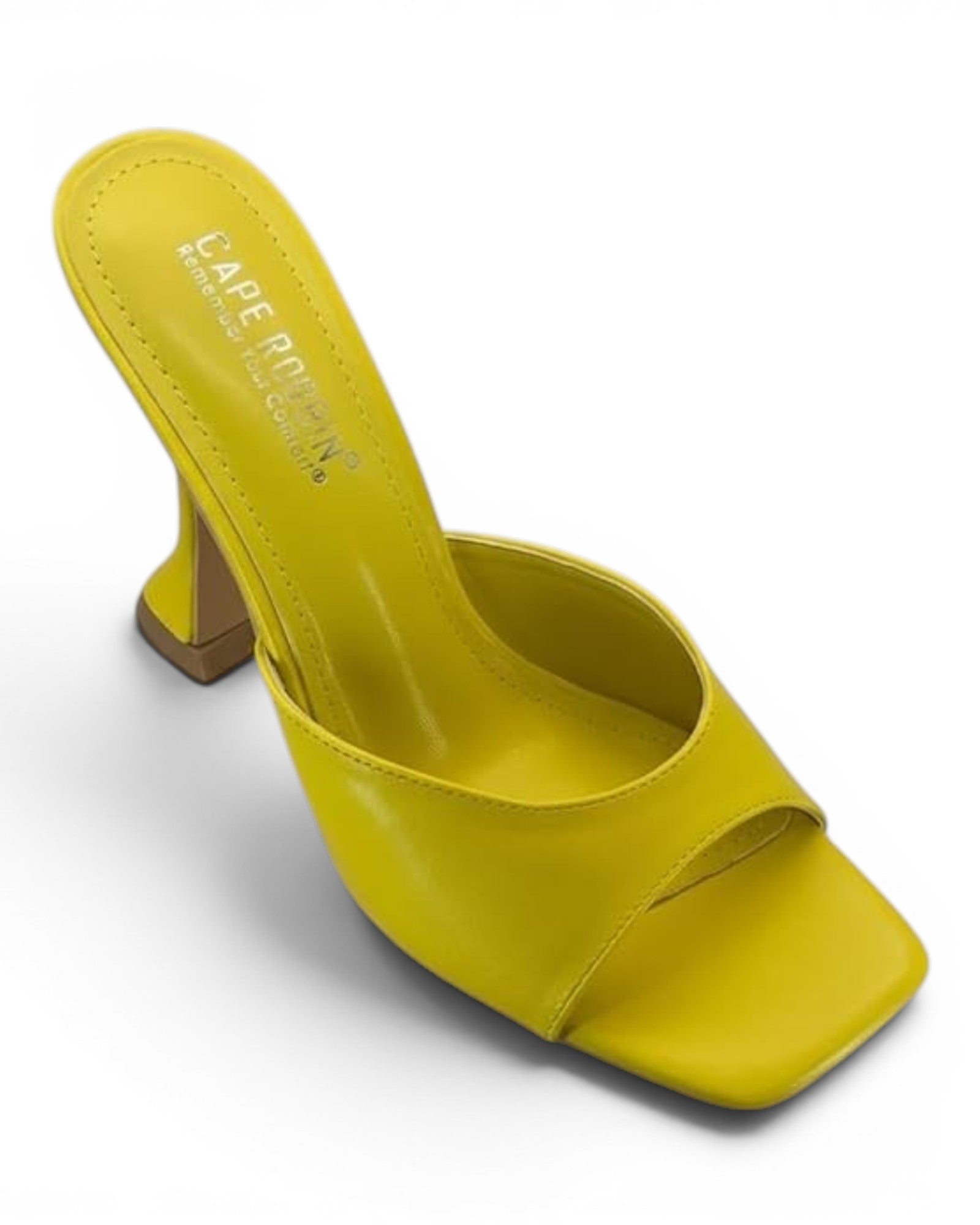 Fashion Mes Women's Square Toe High Heel Mule — Slip On Dressy Fashion Heel