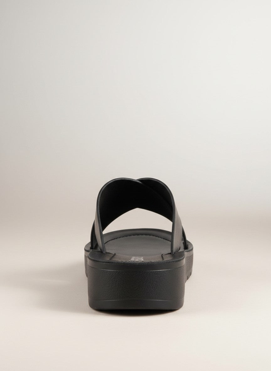 Soda Women's Flatform Slide Sandal — Open Toe Crisscross Band Summer Slip On