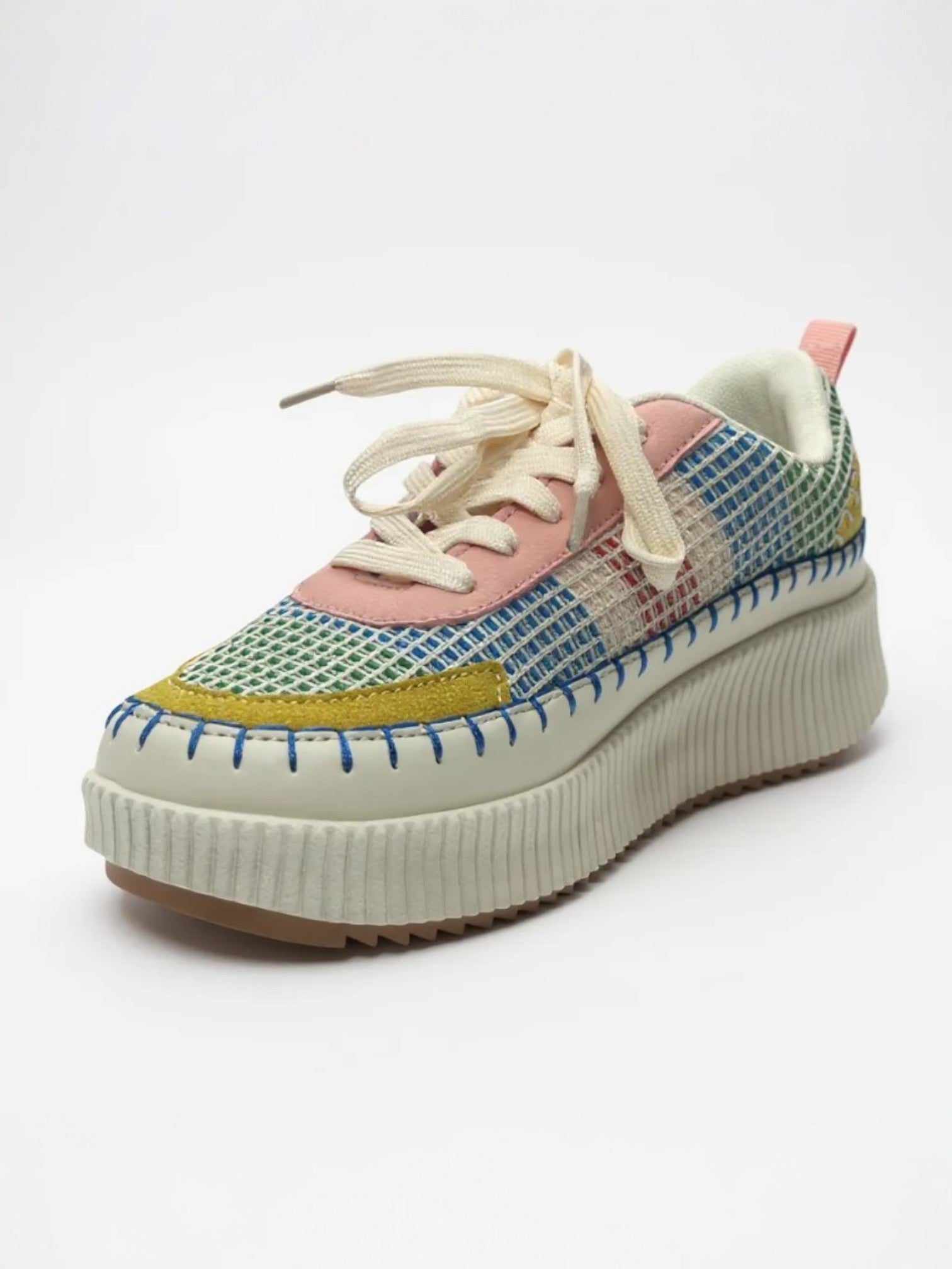 Women Sporty Lace Up Comfort Platform Low Top Sneaker